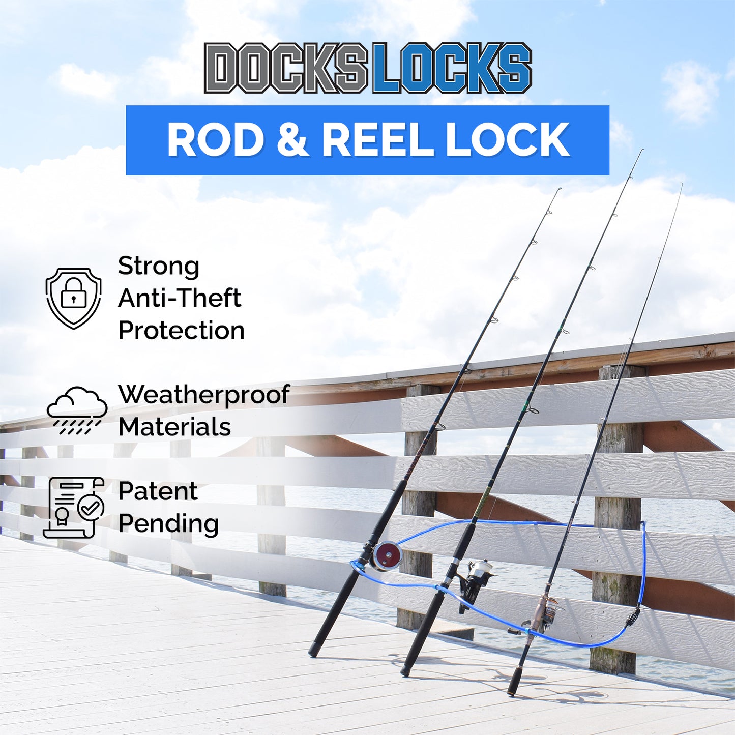 DocksLocks Fishing Rod & Reel Lock